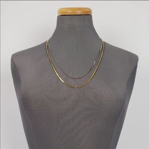 Gold & Silver Retro Chain Necklace
